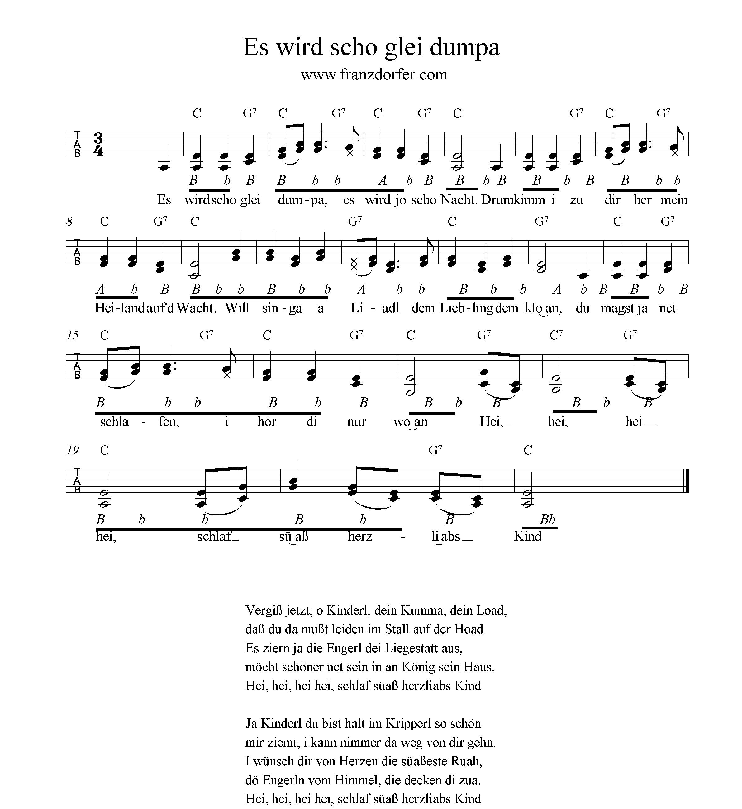 Griffschrift - Es wird scho glei dumpa